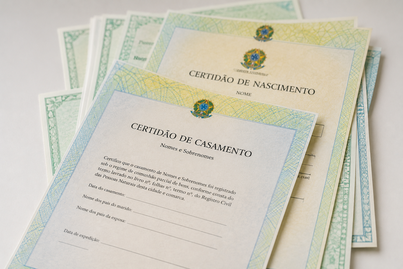 Certificados de nacimiento y matrimonio